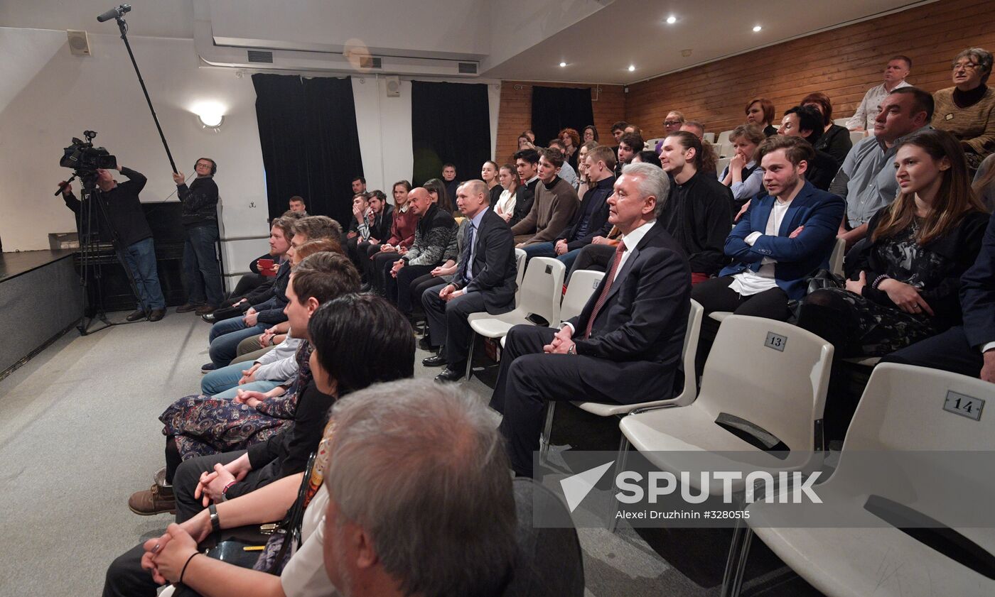 President Vladimir Putin at Vysotsky House in Taganka Museum Center