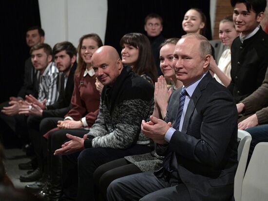 President Vladimir Putin at Vysotsky House in Taganka Museum Center