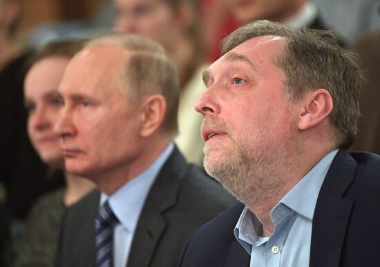President Vladimir Putin at Vysotsky House in Taganka Museum Center