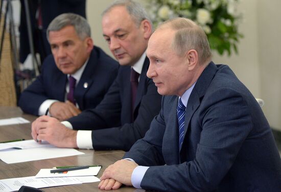 Russian President Vladimir Putin makes working visit to Tatarstan