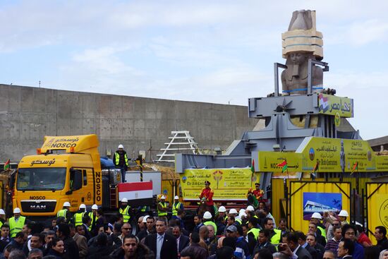 Statue of Egyptian pharaoh Ramses II relocated
