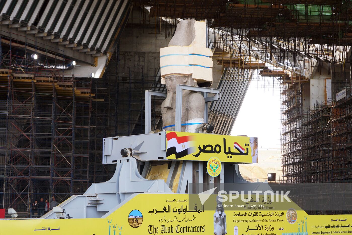 Statue of Egyptian pharaoh Ramses II relocated