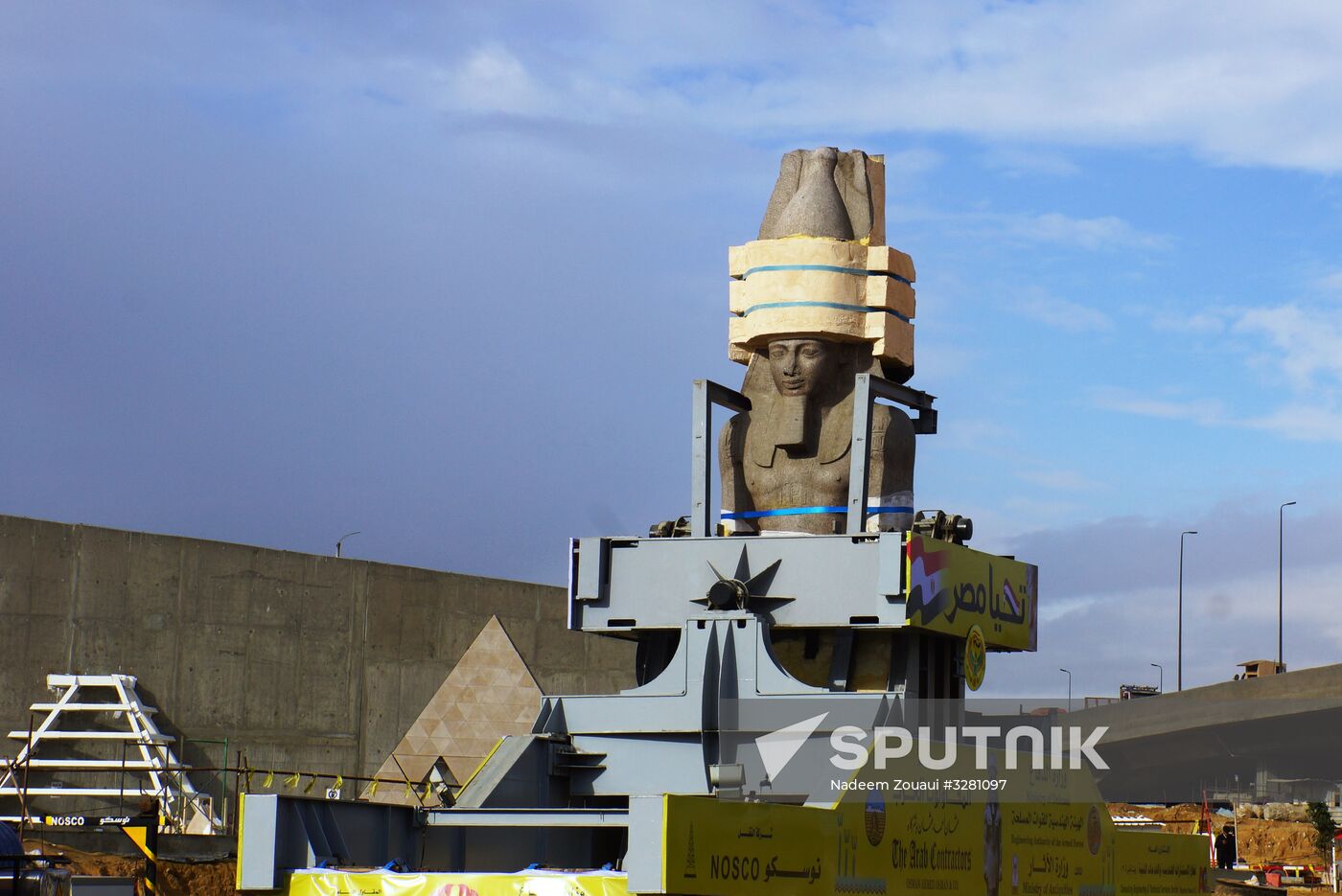 Statue of Egyptian pharaoh Ramses II relocated