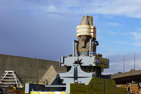 Statue of Egyptian pharaoh Ramses II relocated