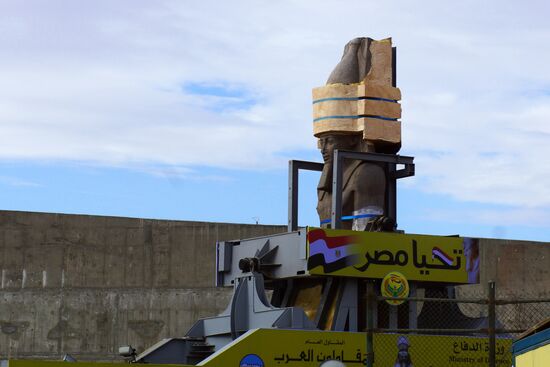 Statue of Egyptian pharaoh Ramses II relocated