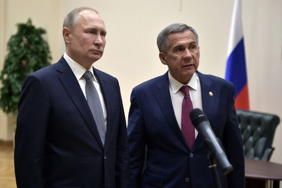 Russian President Vladimir Putin makes working visit to Tatarstan