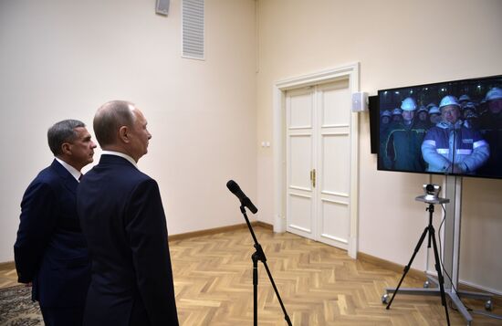 Russian President Vladimir Putin makes working visit to Tatarstan