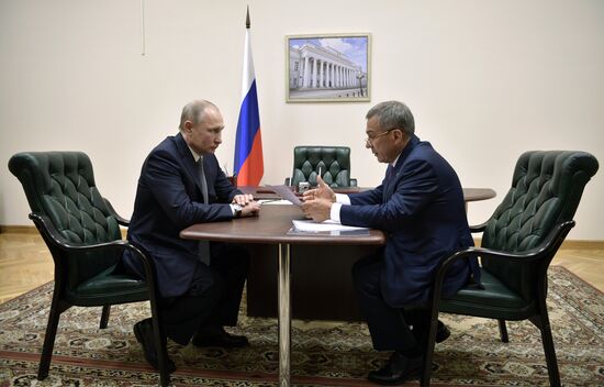 Russian President Vladimir Putin makes working visit to Tatarstan