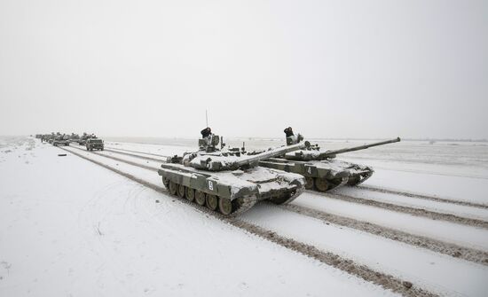 Rehearsal of parade for 75th anniversary of Battle for Stalingrad