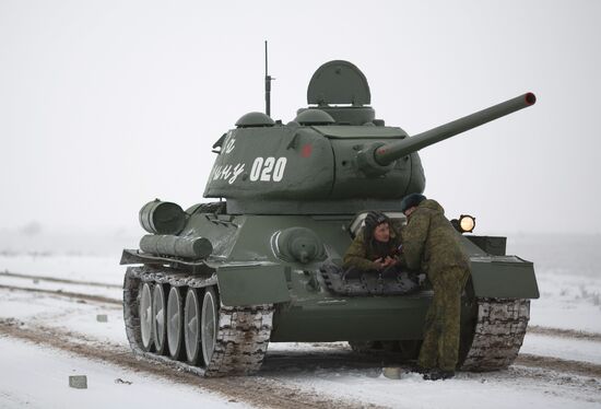 Rehearsal of parade for 75th anniversary of Battle for Stalingrad