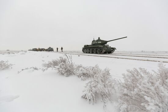 Rehearsal of parade for 75th anniversary of Battle for Stalingrad