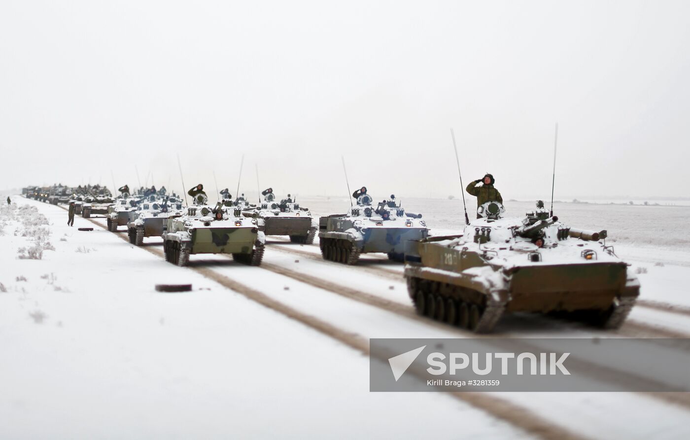 Rehearsal of parade for 75th anniversary of Battle for Stalingrad