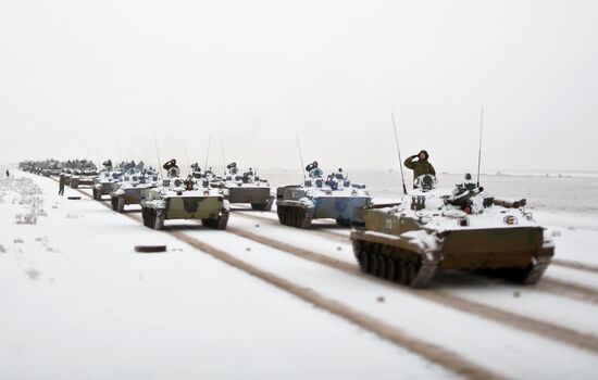 Rehearsal of parade for 75th anniversary of Battle for Stalingrad