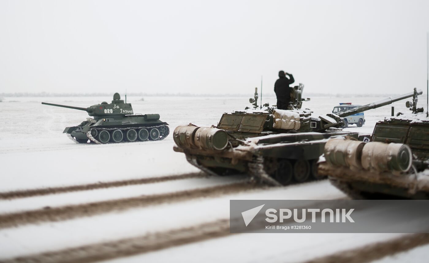 Rehearsal of parade for 75th anniversary of Battle for Stalingrad
