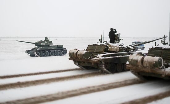 Rehearsal of parade for 75th anniversary of Battle for Stalingrad