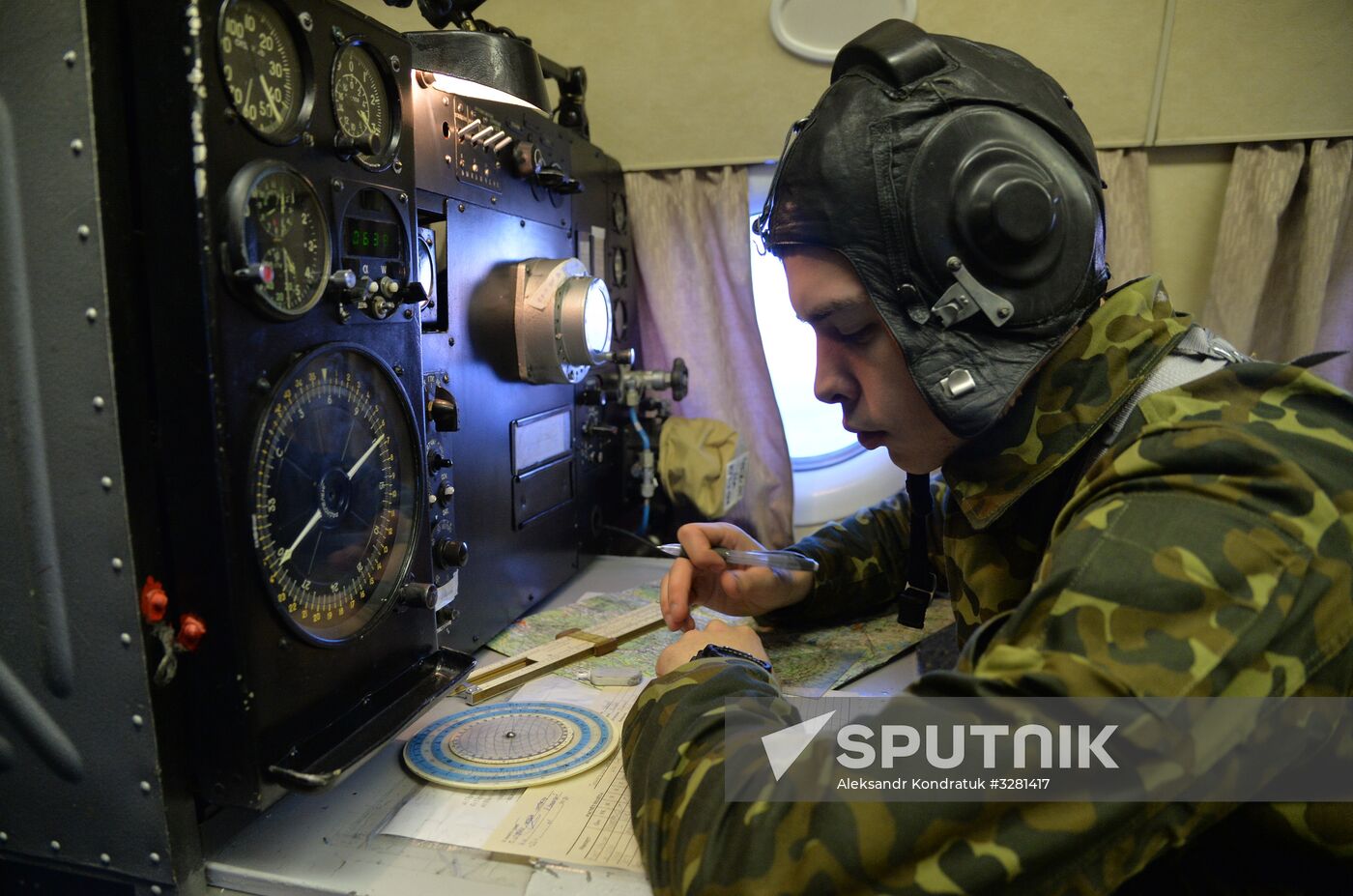 Exercises of cadets of military academy of navigators in Chelyabinsk