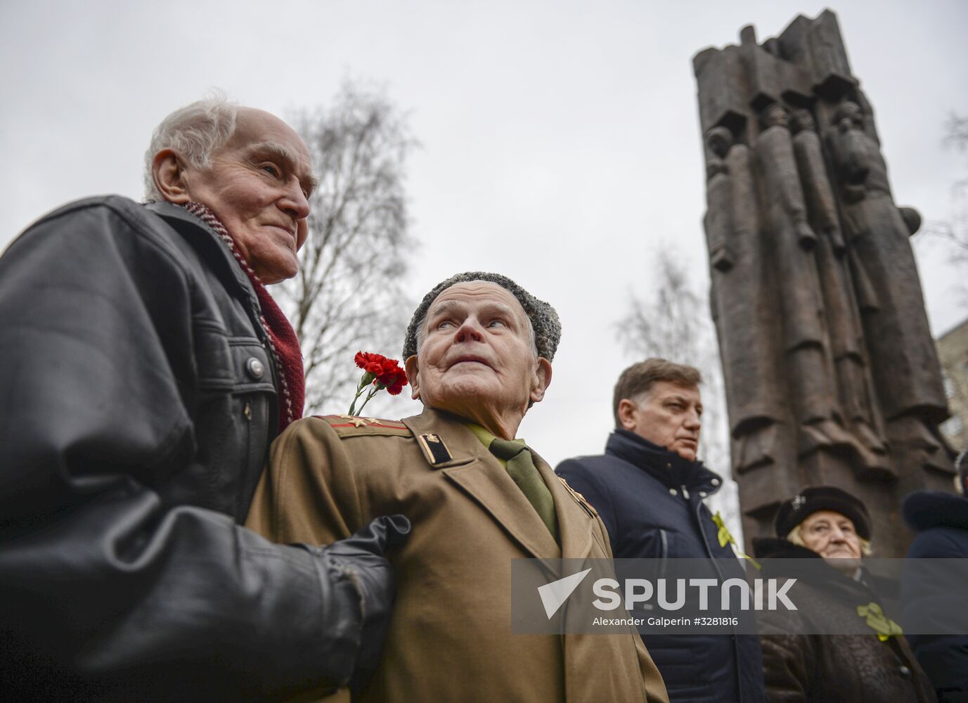 Unveiling monument in honor of courage of people of Leningrad in Saint Petersburg
