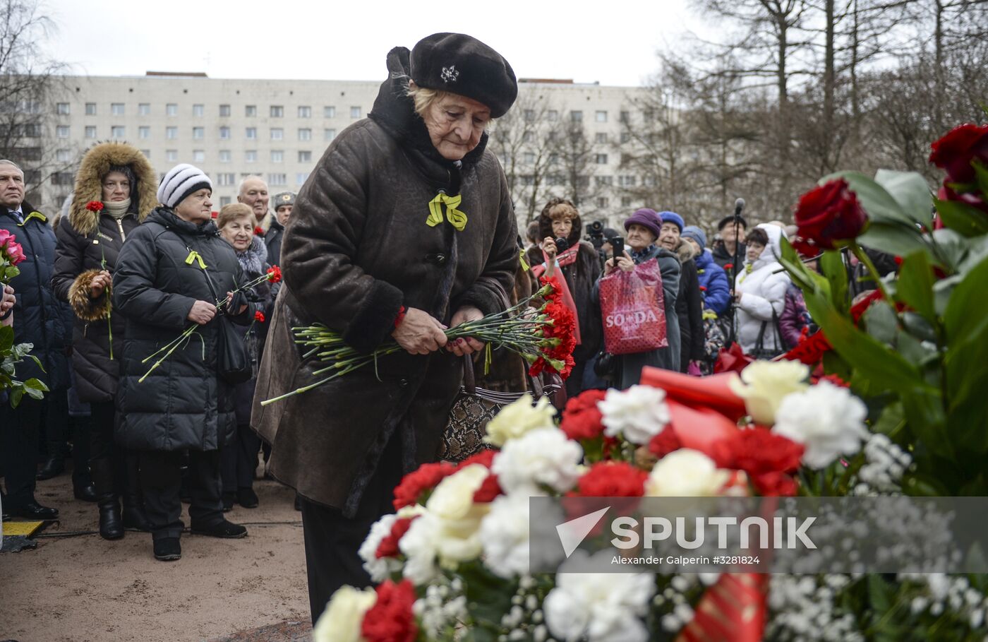 Unveiling monument in honor of courage of people of Leningrad in Saint Petersburg