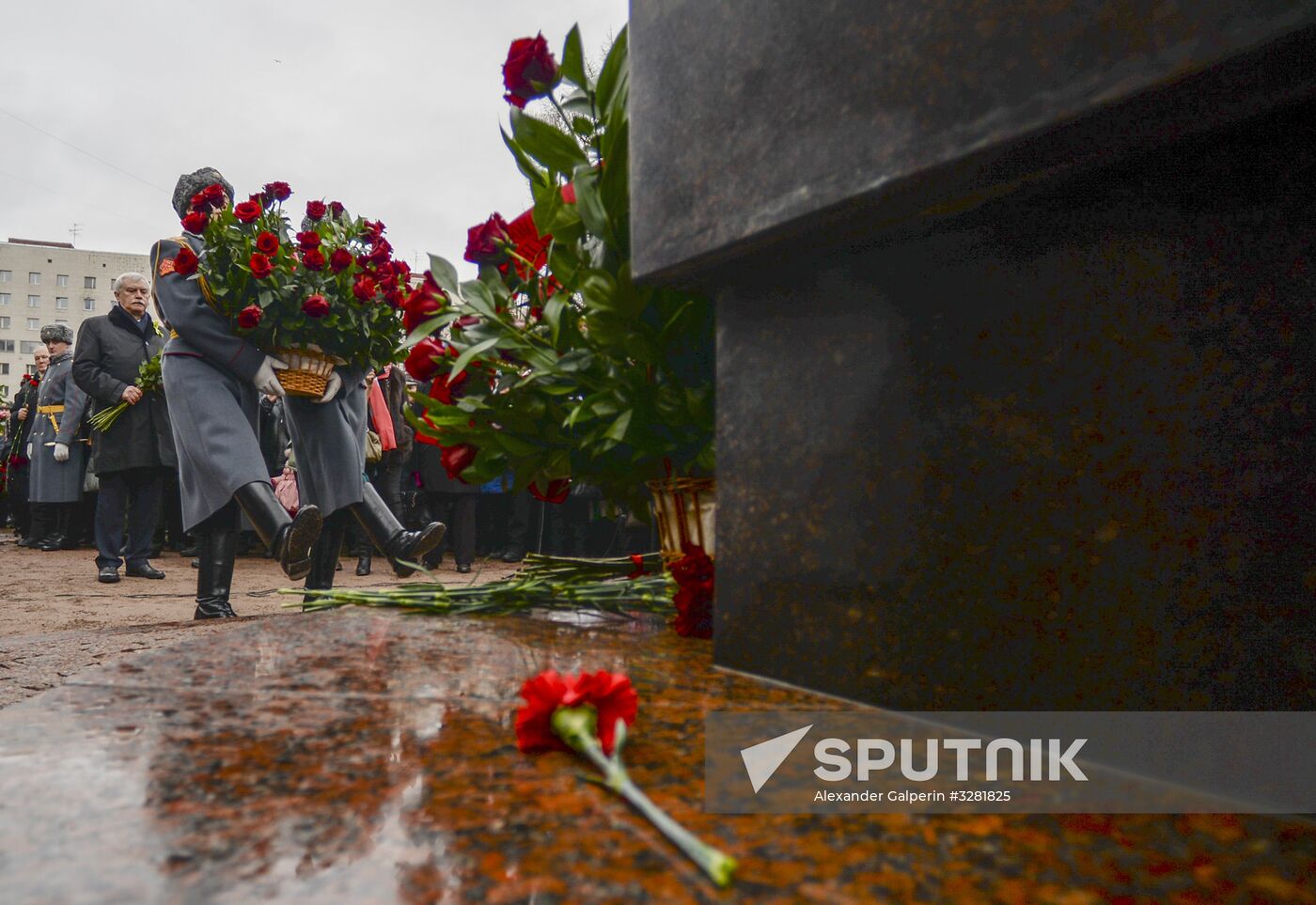 Unveiling monument in honor of courage of people of Leningrad in Saint Petersburg