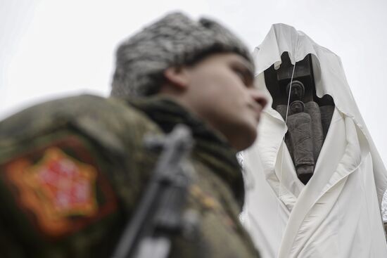 Unveiling monument in honor of courage of people of Leningrad in Saint Petersburg