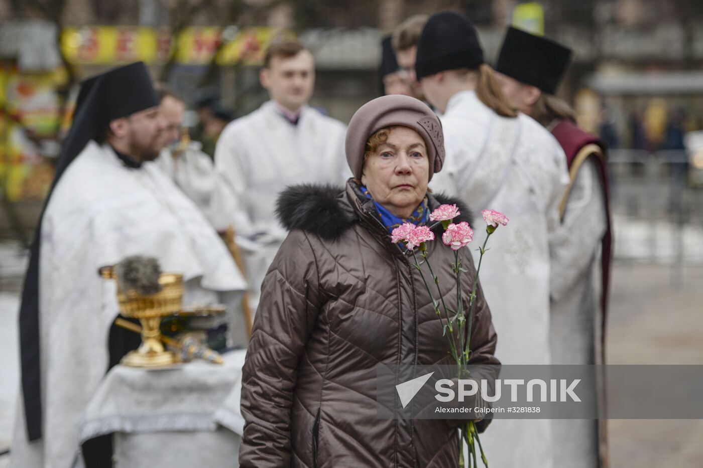 Unveiling monument in honor of courage of people of Leningrad in Saint Petersburg