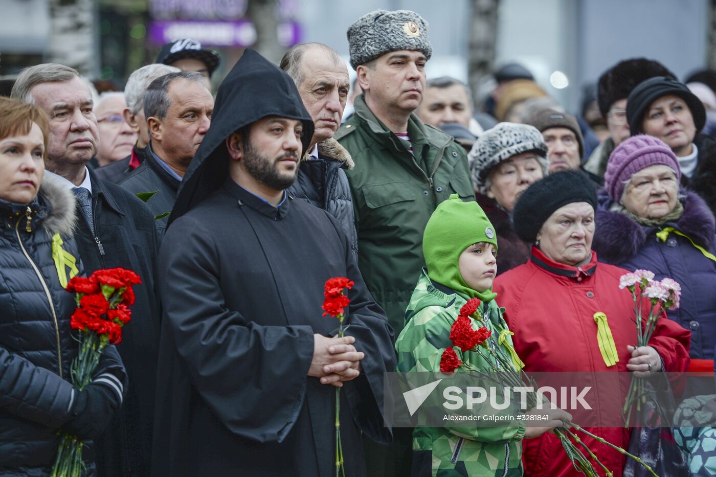 Unveiling monument in honor of courage of people of Leningrad in Saint Petersburg