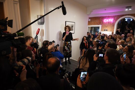 Fanny Ardant presents her film 'Stalin's Couch' in Moscow
