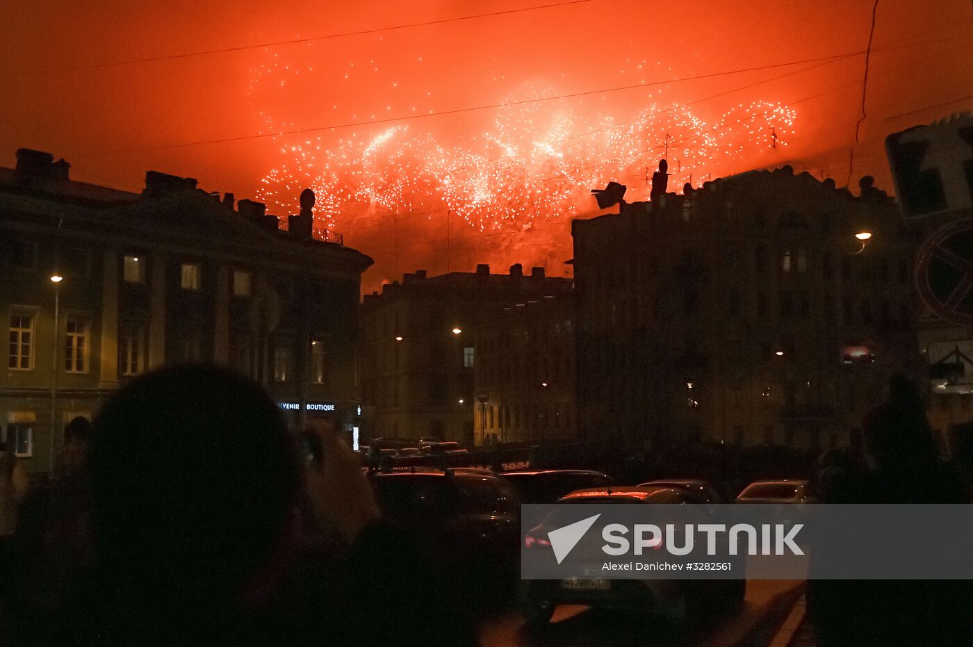 Fireworks in honor of breaking Siege of Leningrad