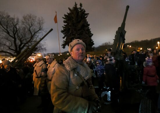 Fireworks in honor of breaking Siege of Leningrad