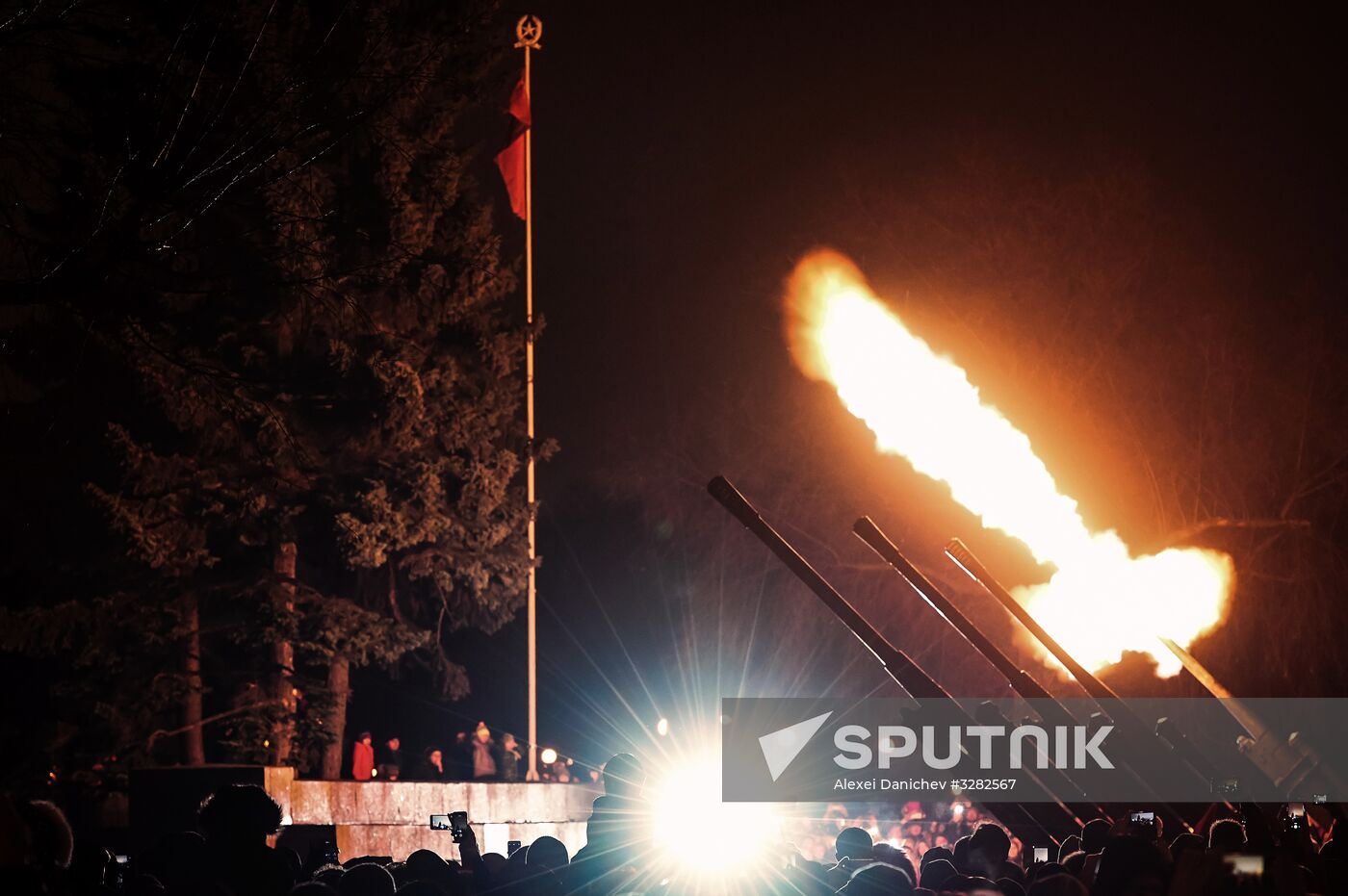 Fireworks in honor of breaking Siege of Leningrad