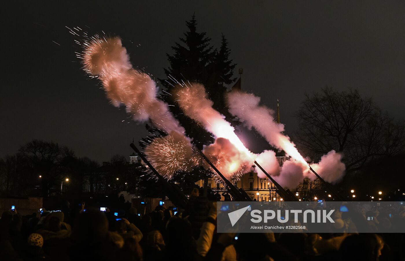 Fireworks in honor of breaking Siege of Leningrad