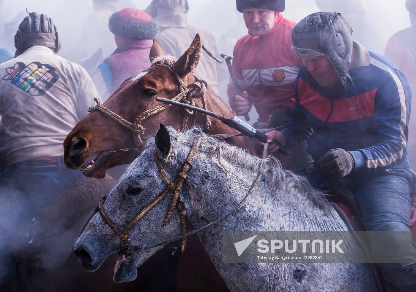 Horse game Alaman Ulak in Kyrgyzstan