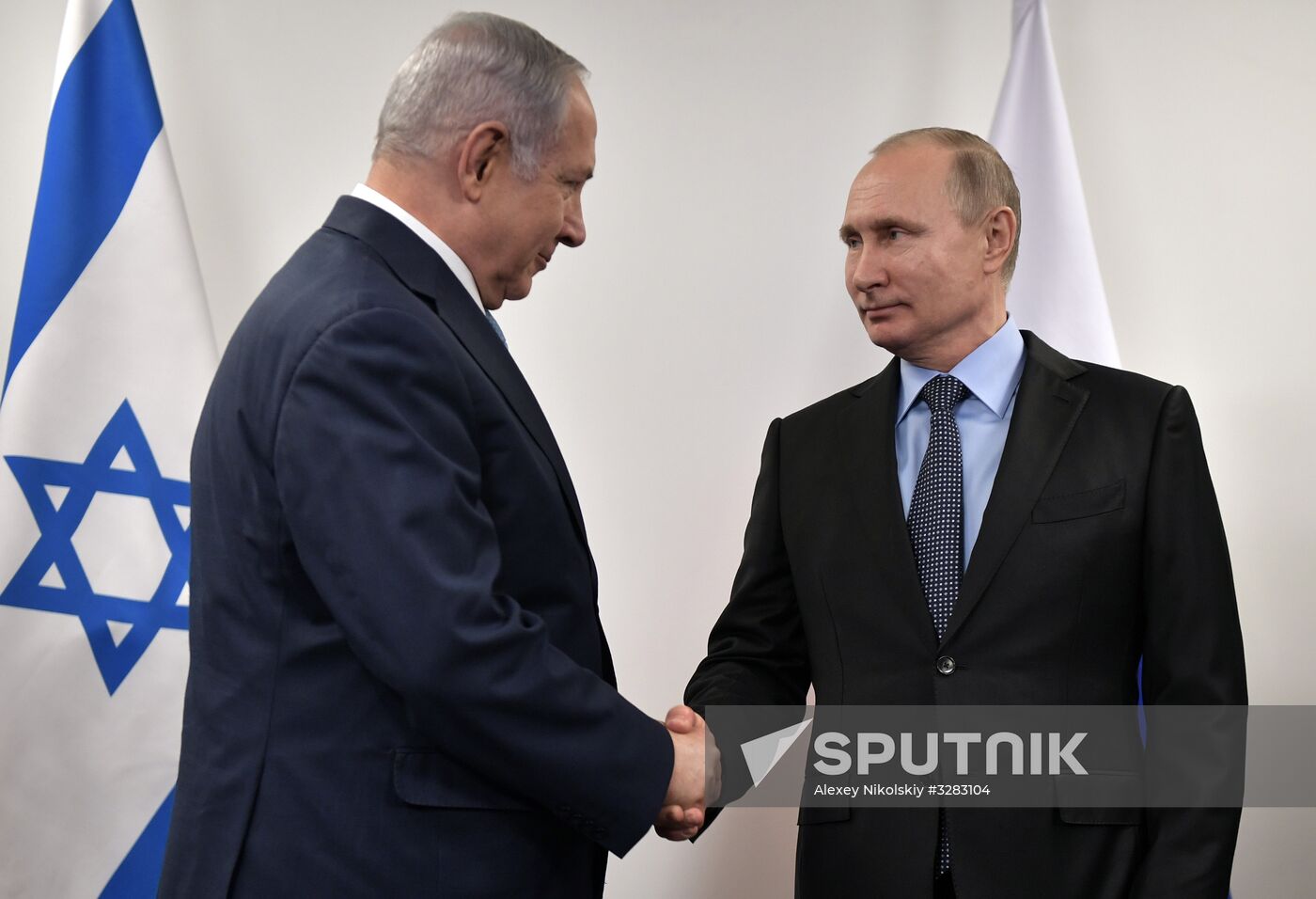 President Vladimir Putin meets with Prime Minister of Israel Benjamin Netanyahu