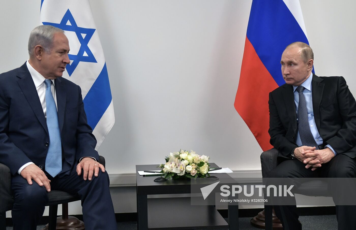 President Vladimir Putin meets with Prime Minister of Israel Benjamin Netanyahu