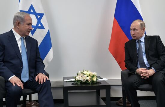 President Vladimir Putin meets with Prime Minister of Israel Benjamin Netanyahu