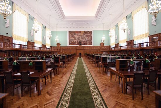 Preparations to open after restoration reading hall #3 in Russian State Libreary