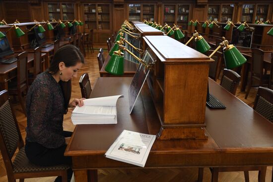 Preparations to open after restoration reading hall #3 in Russian State Libreary