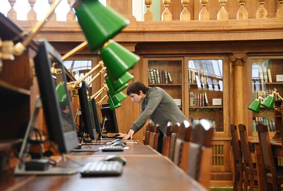 Preparations to open after restoration reading hall #3 in Russian State Libreary