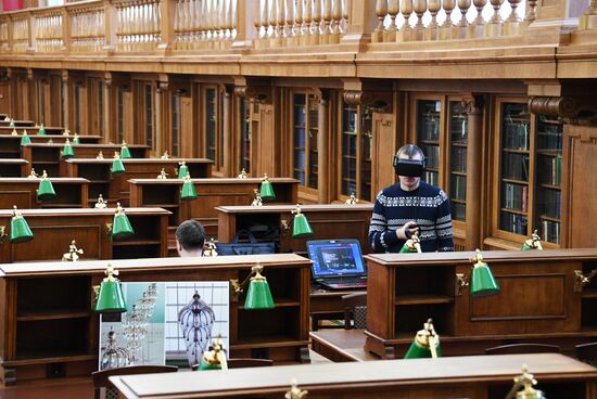 Preparations to open after restoration reading hall #3 in Russian State Libreary