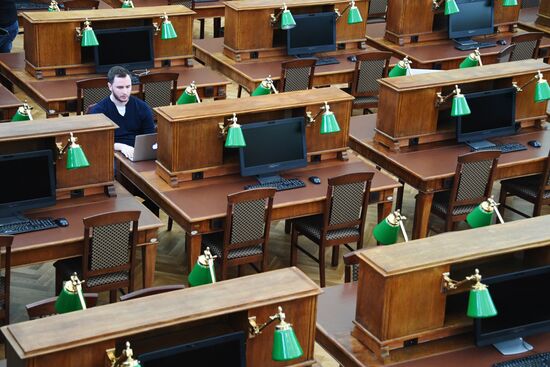 Preparations to open after restoration reading hall #3 in Russian State Libreary