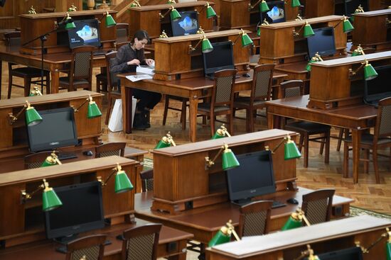 Preparations to open after restoration reading hall #3 in Russian State Libreary
