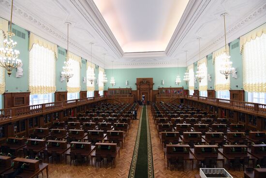Preparations to open after restoration reading hall #3 in Russian State Libreary