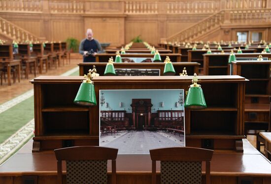 Preparations to open after restoration reading hall #3 in Russian State Libreary