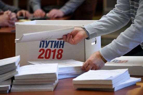 Signatures in support of Vladimir Putin submitted to Central Election Commission of Russian Federation