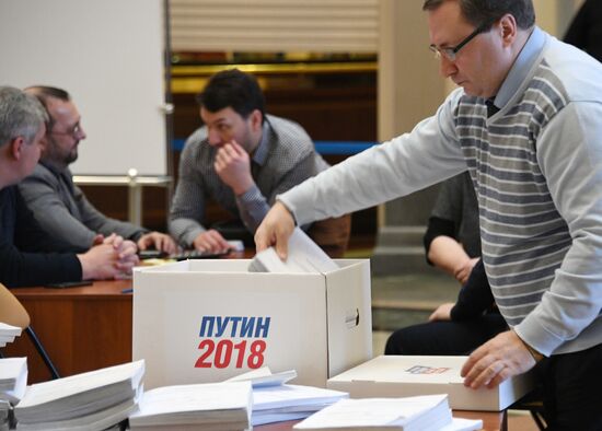 Signatures in support of Vladimir Putin submitted to Central Election Commission of Russian Federation