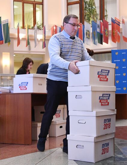 Signatures in support of Vladimir Putin submitted to Central Election Commission of Russian Federation
