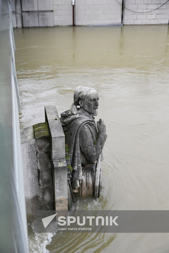 Water level in Seine reaches its peak