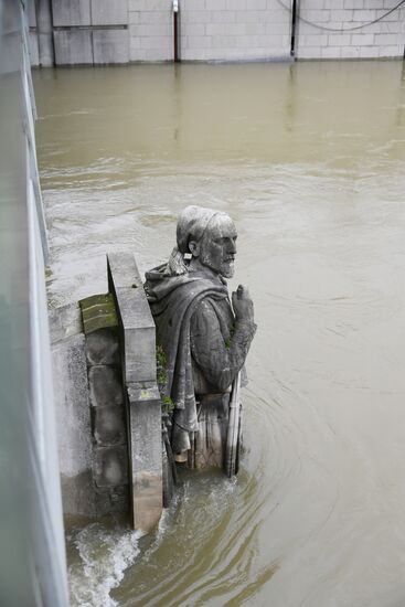 Water level in Seine reaches its peak