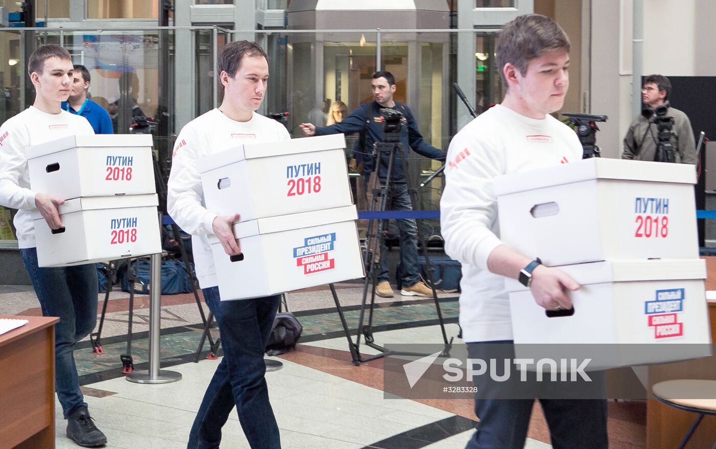 Signatures in support of Vladimir Putin submitted to Central Election Commission of Russian Federation