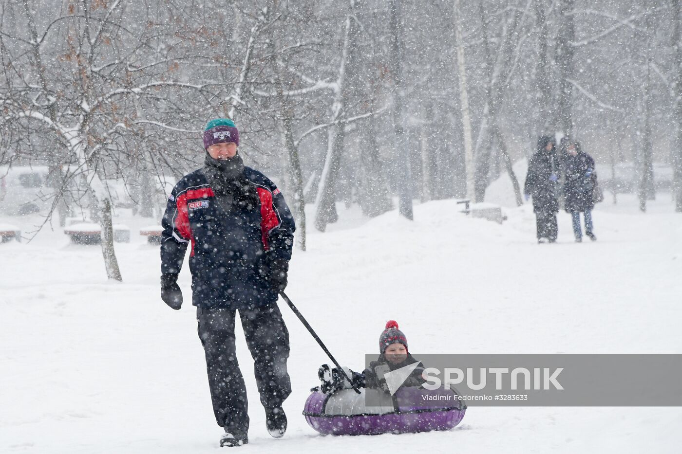 Snowfall in Moscow